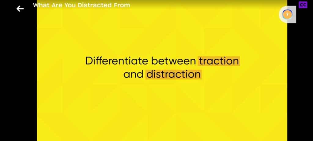 Slide on differentiating between traction and distraction