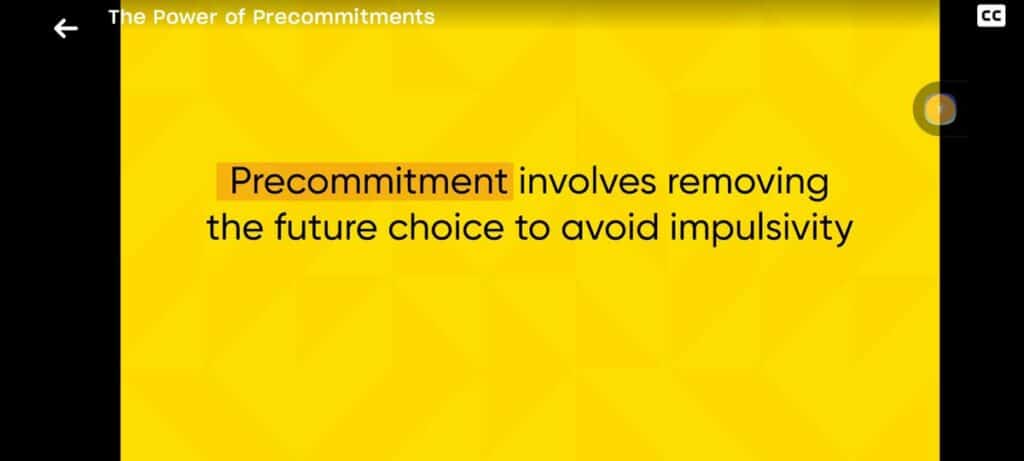Slide on precommitment