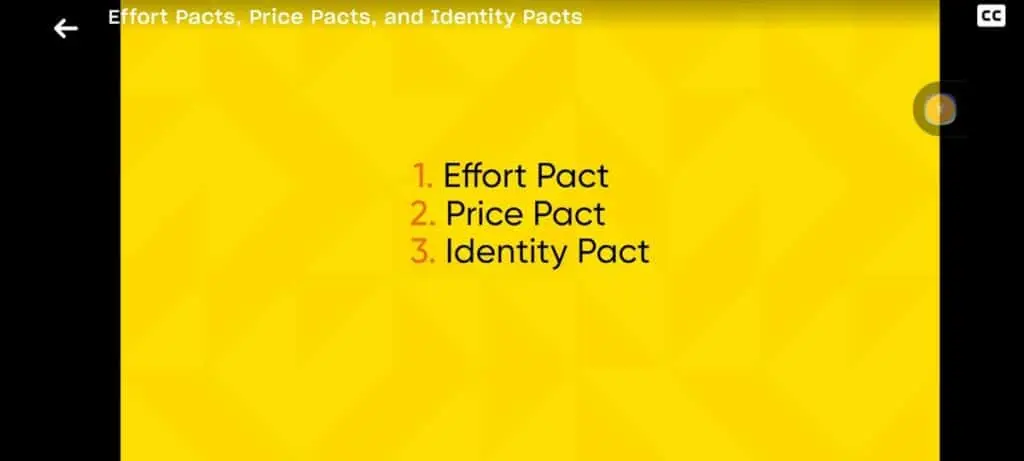 Slide on the three types of pacts