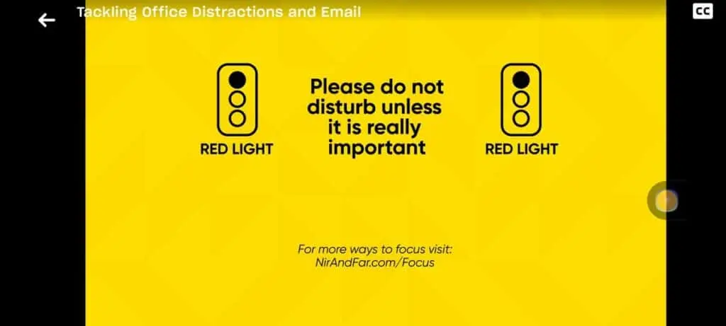 A sign to put up to signal your indistractability