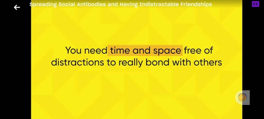 Slide on bonding with others