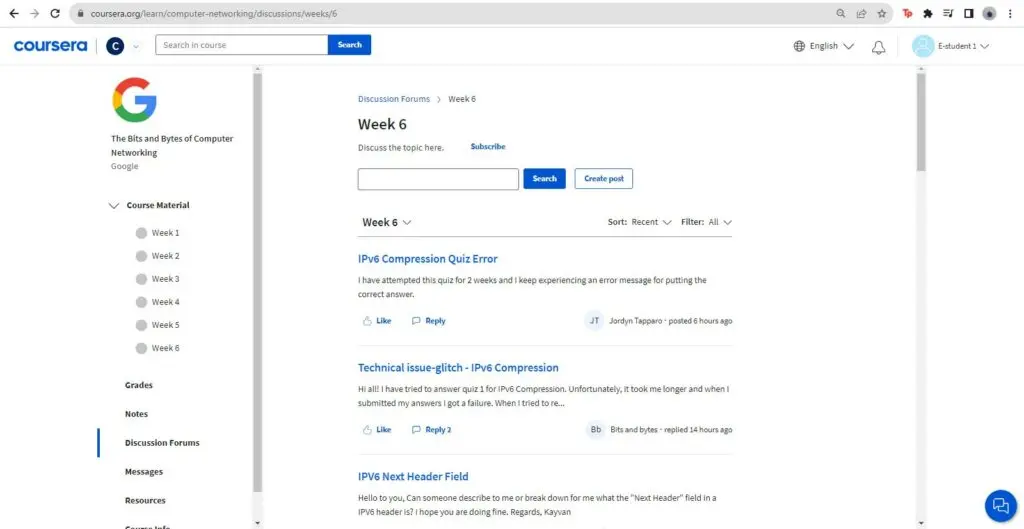 Discussion forum for the Google IT Support Professional Certificate