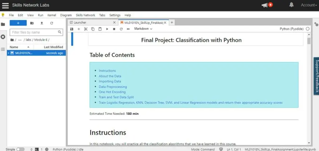 Screenshot from course 1 of the IBM AI Engineering Professional Certificate on Coursera
