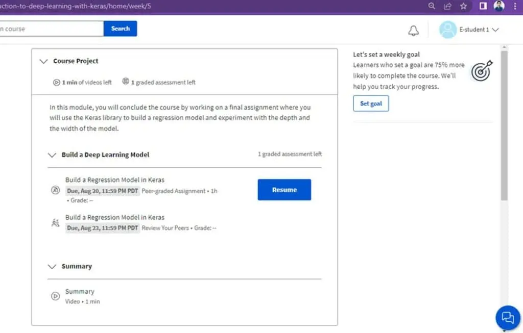 Screenshot from course 2 of the IBM AI Engineering Professional Certificate on Coursera