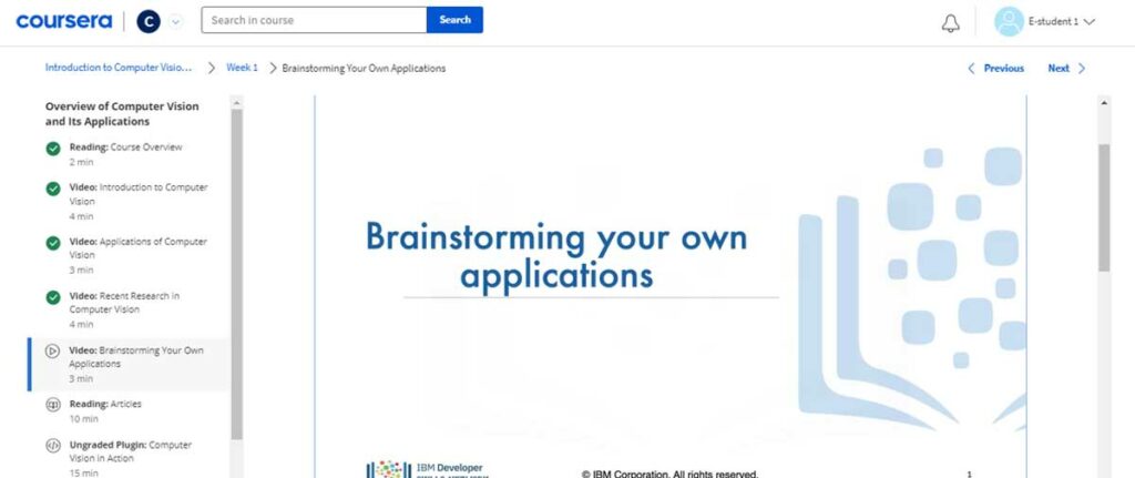 Screenshot from course 3 of the IBM AI Engineering Professional Certificate on Coursera
