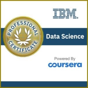 Badge for Coursera's Professional Certificate IBM Data Science