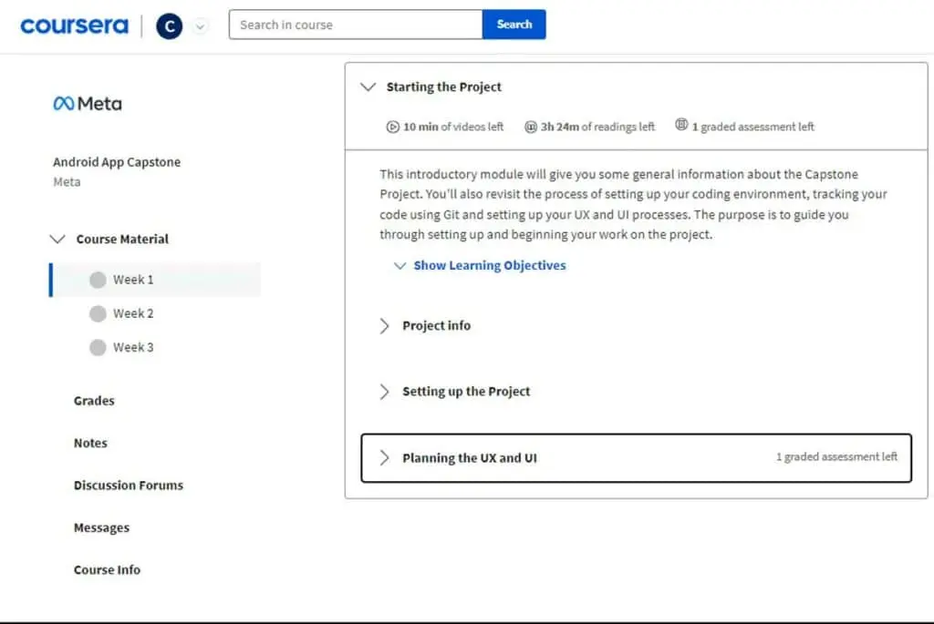 Capstone from the Meta Android Developer Professional Certificate on Coursera