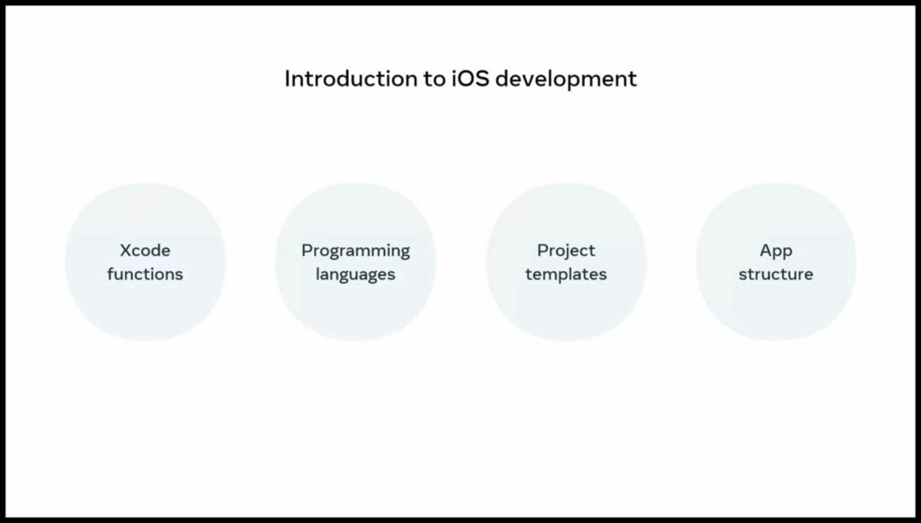Screenshot from course 1 of the Meta iOS Developer Professional Certificate on Coursera