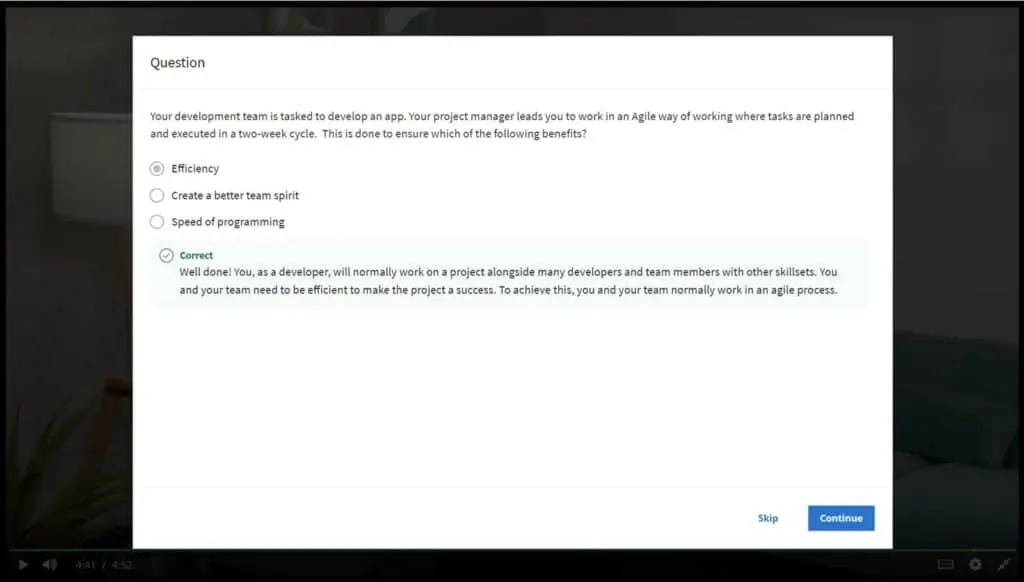 Screenshot from course 2 of the Meta iOS Developer Professional Certificate on Coursera