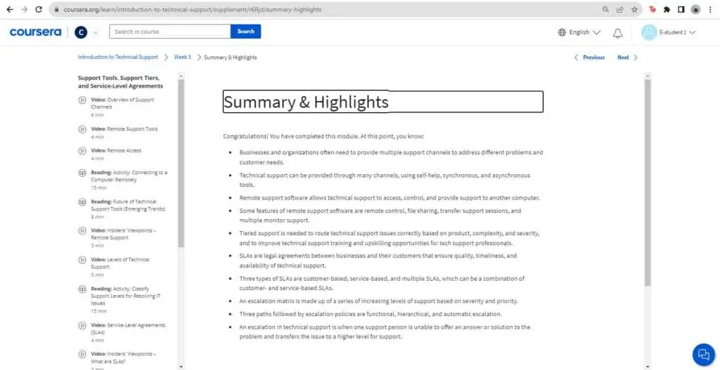 image displaying an example module summary