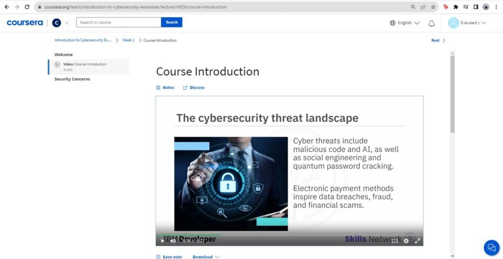image from a video lecture on cybersecurity