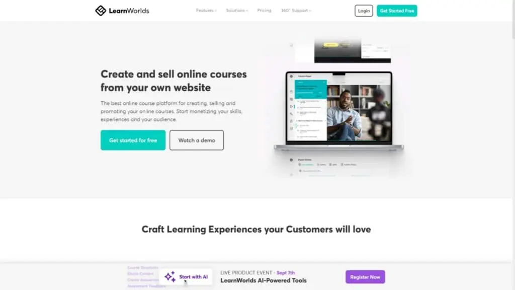 LearnWorlds Homepage
