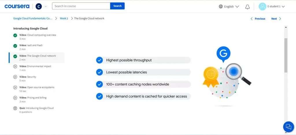 Course 1: Google Cloud Network