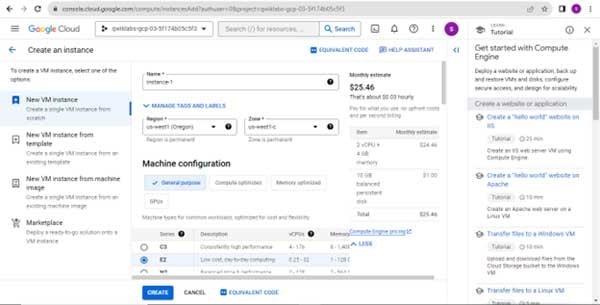 Google Cloud Console Hands-On Lab
