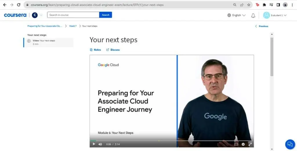 Video on the Next Steps in Preparing for the Associate Google Cloud Engineer Journey