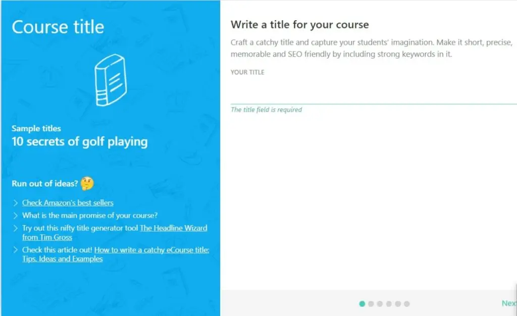 Create Your Course - Step-by-Step Instructions