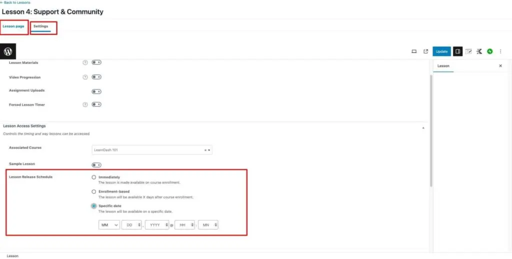 Immediate access or scheduled drip-feed with notifications