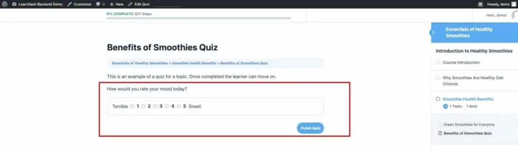 Assessment Checkpoint question type