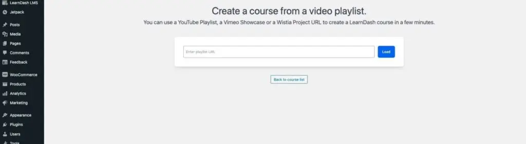 Transform video playlists into LearnDash courses