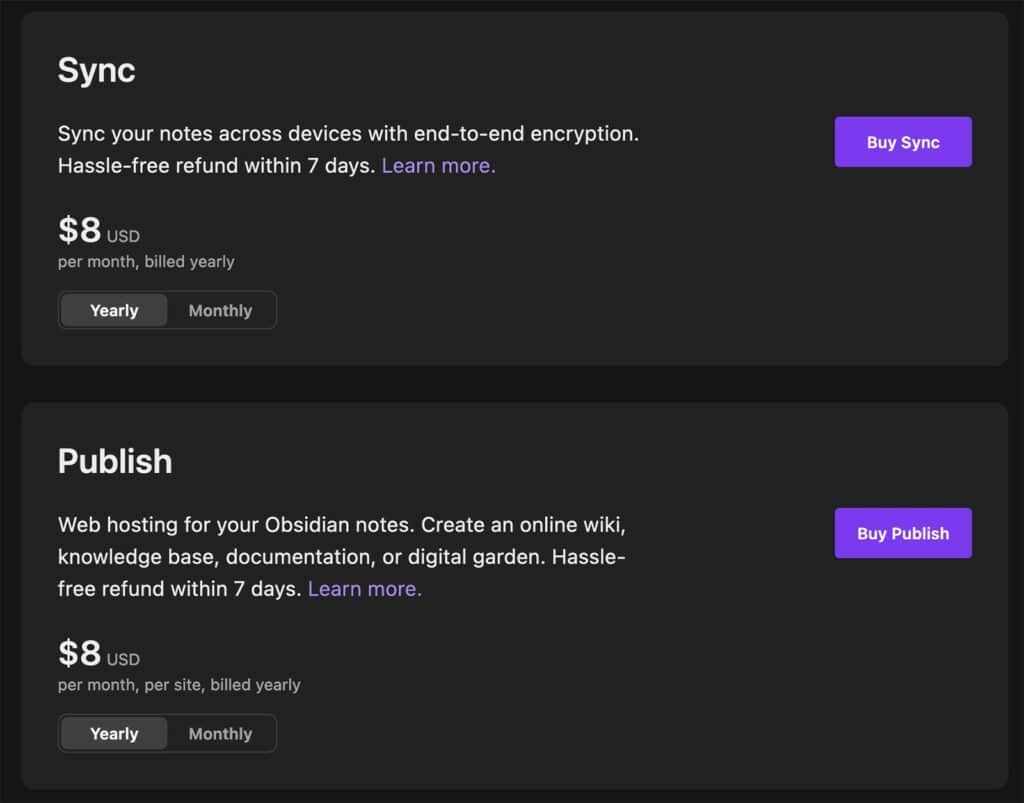 Obsidian note syncing and publishing: Features, subscription fees, versatile note-taking tool