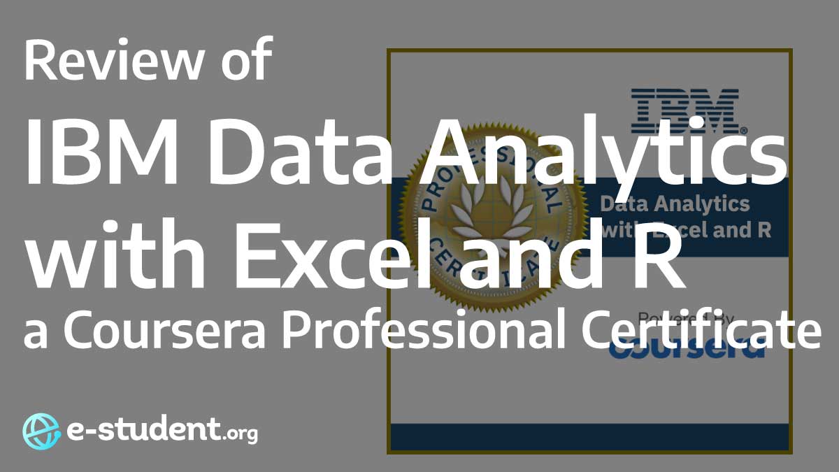 IBM Data Analytics with Excel review