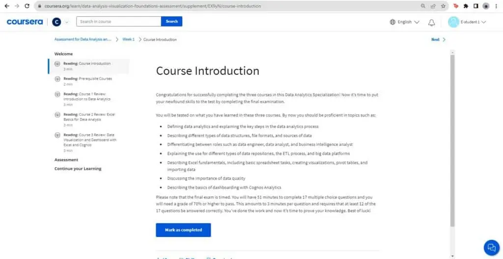Begin with the introductory reading for Course 4