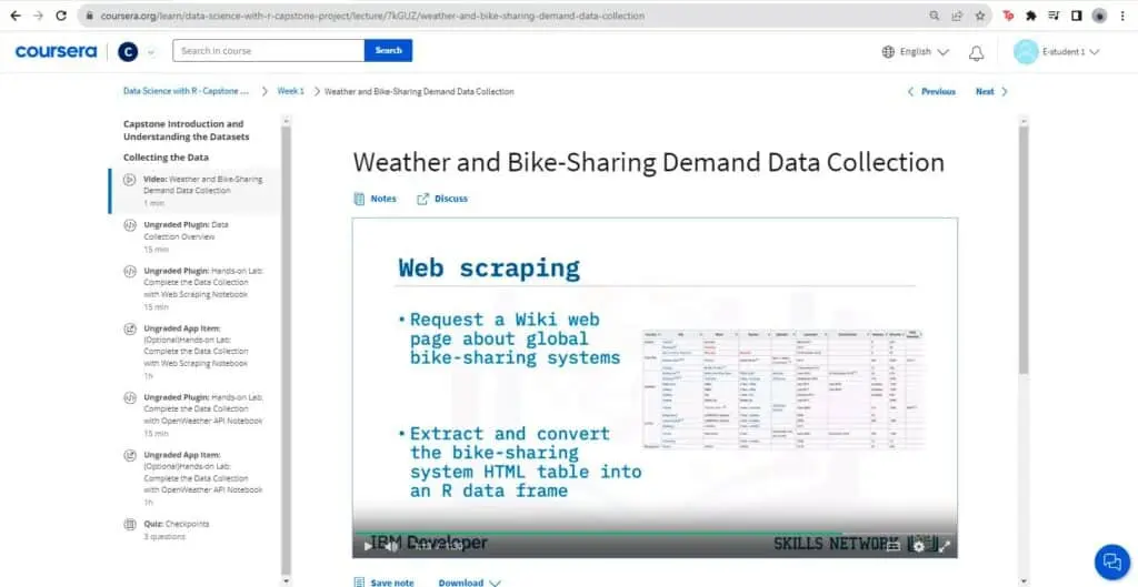 Watch the video lecture introducing the capstone project