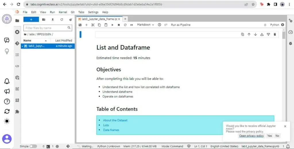 Engage in a hands-on lab for R programming