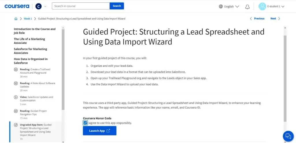 Sample of a Guided Project
