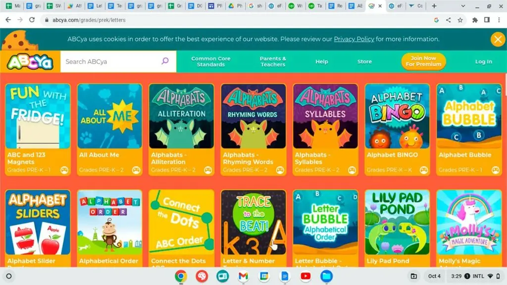 An educational games website created by Alan Tortolani for students, teachers, and parents