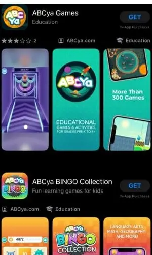 An ABCya premium subscription is being displayed with a price of $9.99 per month