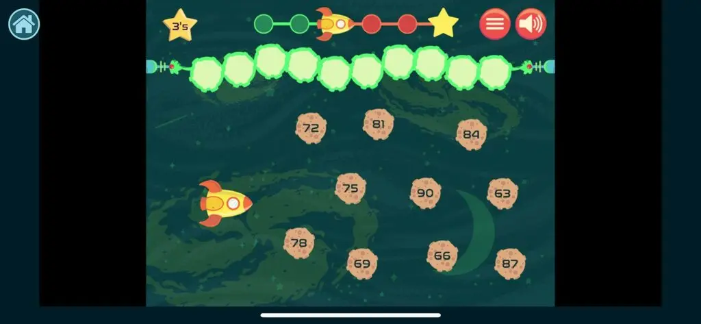 User selecting a game from a grade level and subject, with AI voice instructions provided