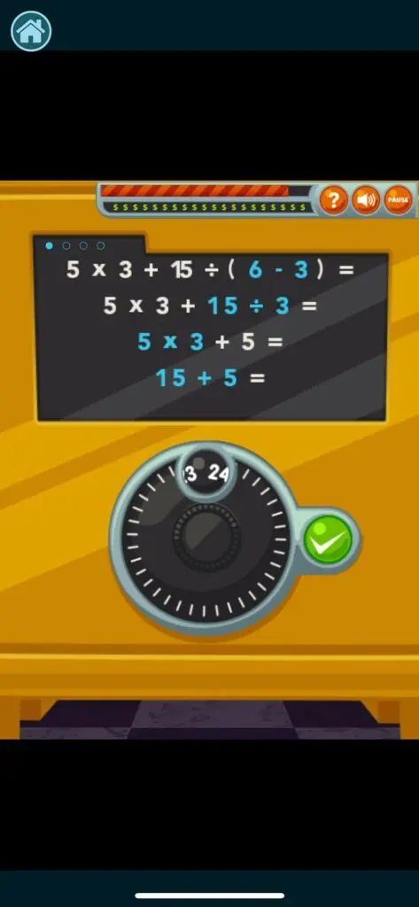 An ABCya order-of-operations math activity