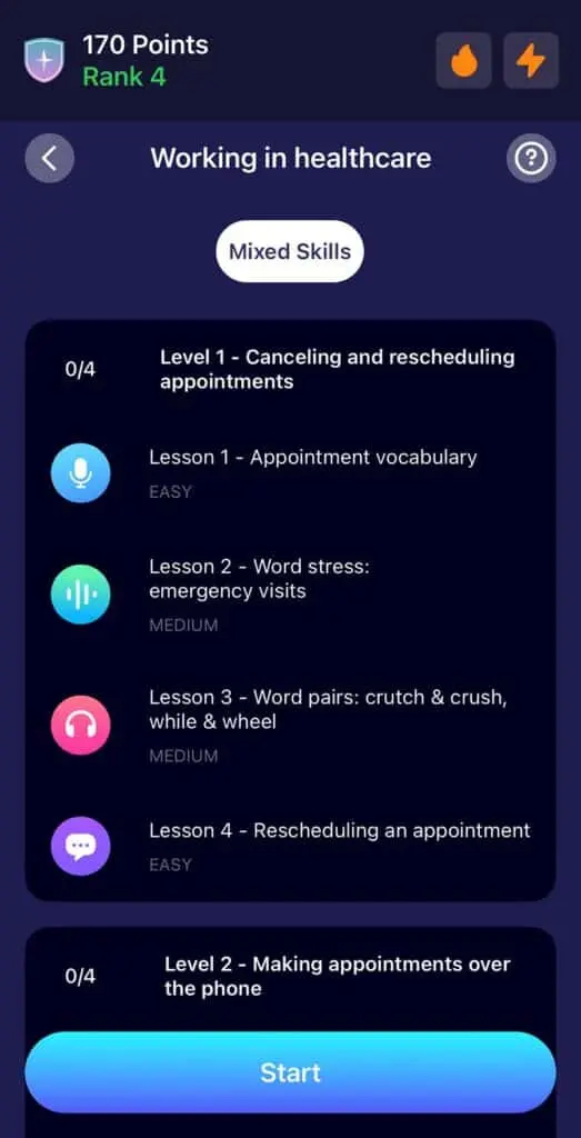 Learning path for topics and sessions