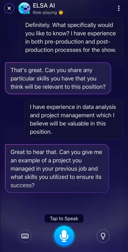 AI-assisted ELSA Speak’s tutoring service
