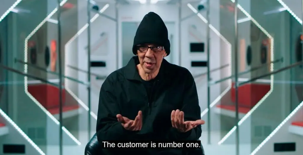 The artist, somewhat surprisingly, emphasizing the importance of being customer-centric