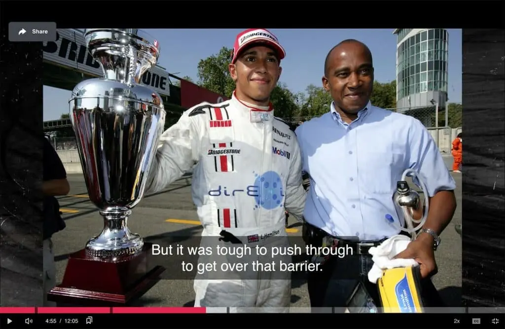 Lewis Hamilton with his father, Anthony Hamilton