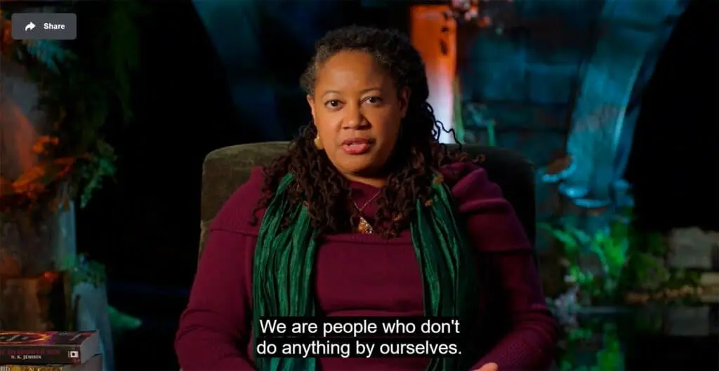 Jemisin explains the reasons for steering clear of rugged individualism