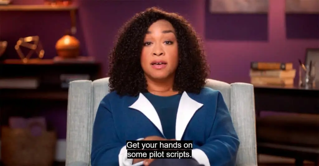 Shonda Rhimes suggests reading and dissecting as many scripts as you can