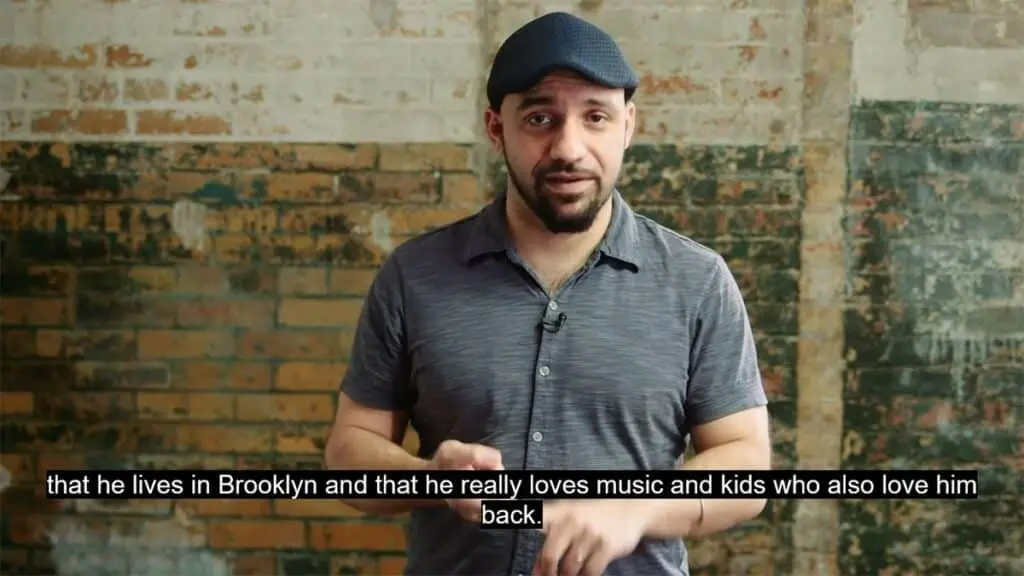 Daniel talking about one of his characters