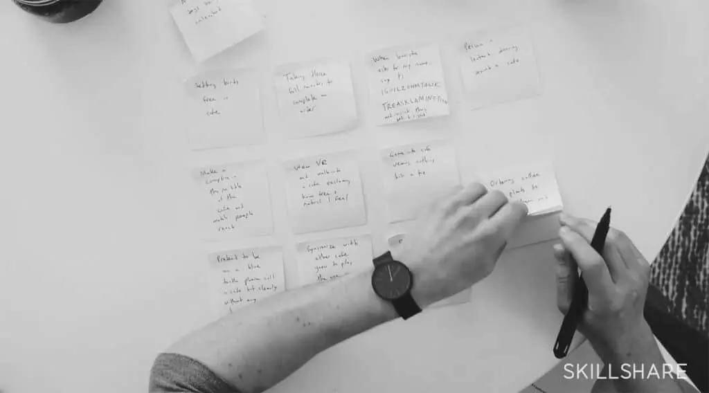 Utilizing basic tools such as your smartphone and post-it notes to complete the exercises