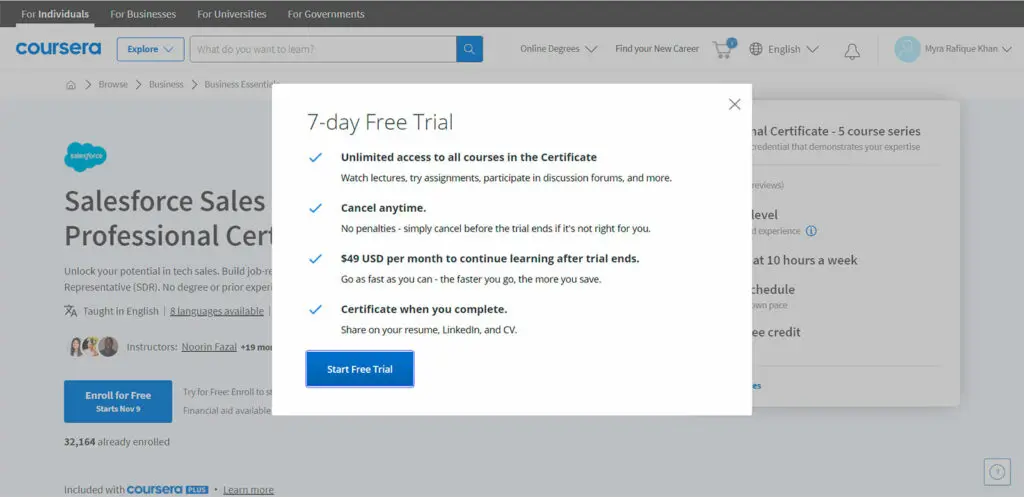 Promotional offer: 7-day free trial upon purchasing