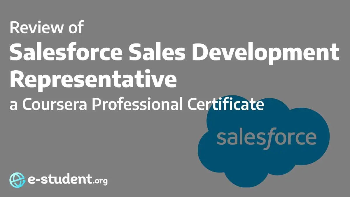 Coursera's Salesforce Sales Development Representative Professional review