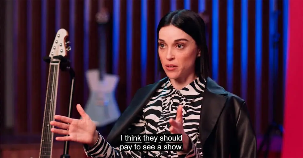 St. Vincent talking about connecting with her audience