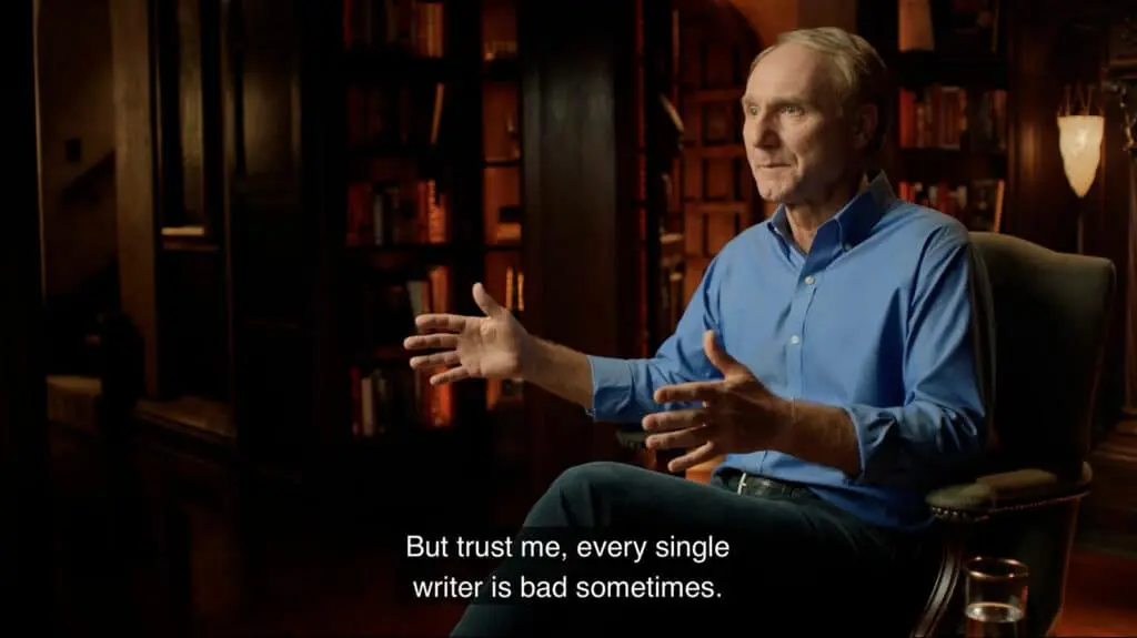 Acknowledging that it's all part of the writing process
