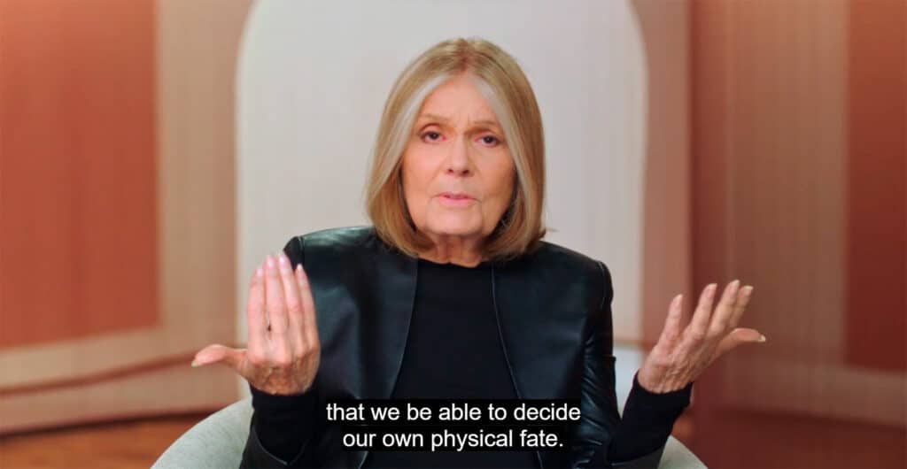Gloria Steinem discussing women breaking the culture of silence