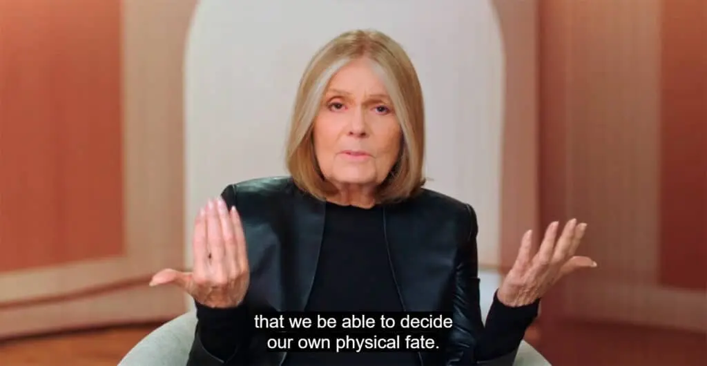 Gloria Steinem discussing women breaking the culture of silence