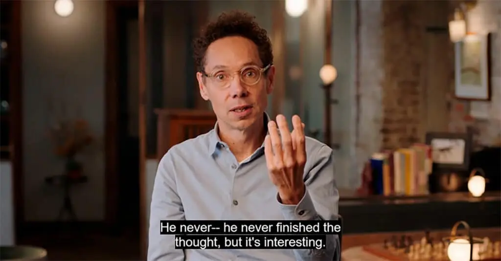 Malcolm Gladwell discussing the value of being interesting rather than predictable