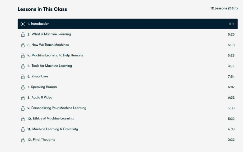 Offering a glimpse into the content of each lesson