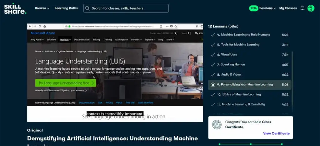 Lesson 9: Video lecture on personalizing machine learning techniques
